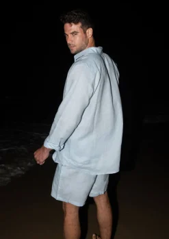 Danny Linen Light Blue - Shorts*Bananhot Store