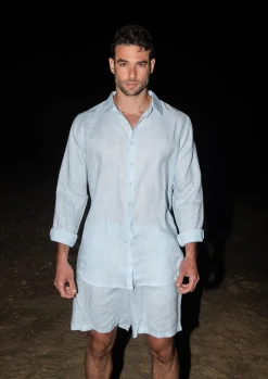 Danny Linen Light Blue - Shirt*Bananhot Hot