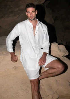 Danny Linen White - Shirt*Bananhot Fashion