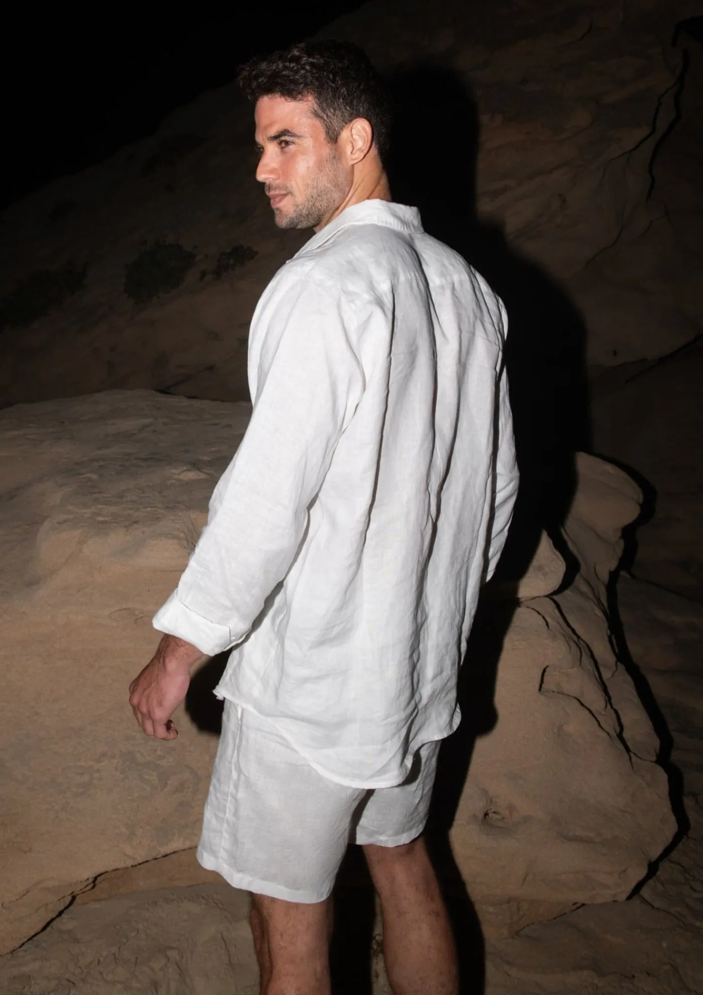 Danny Linen White - Shirt*Bananhot Cheap
