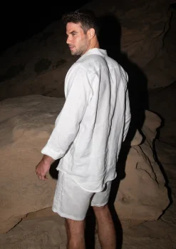 Danny Linen White - Shorts*Bananhot Discount