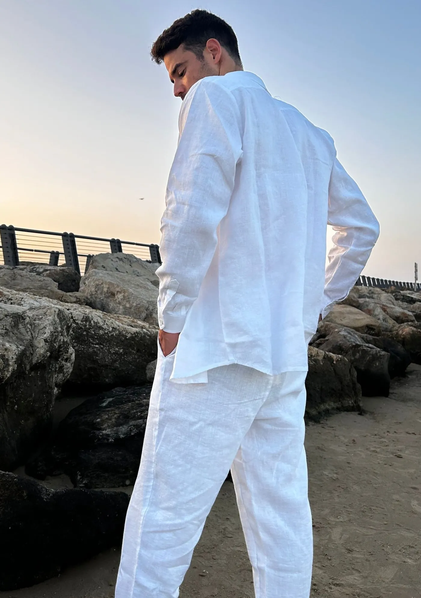 Danny Linen White - Trouseres*Bananhot Online