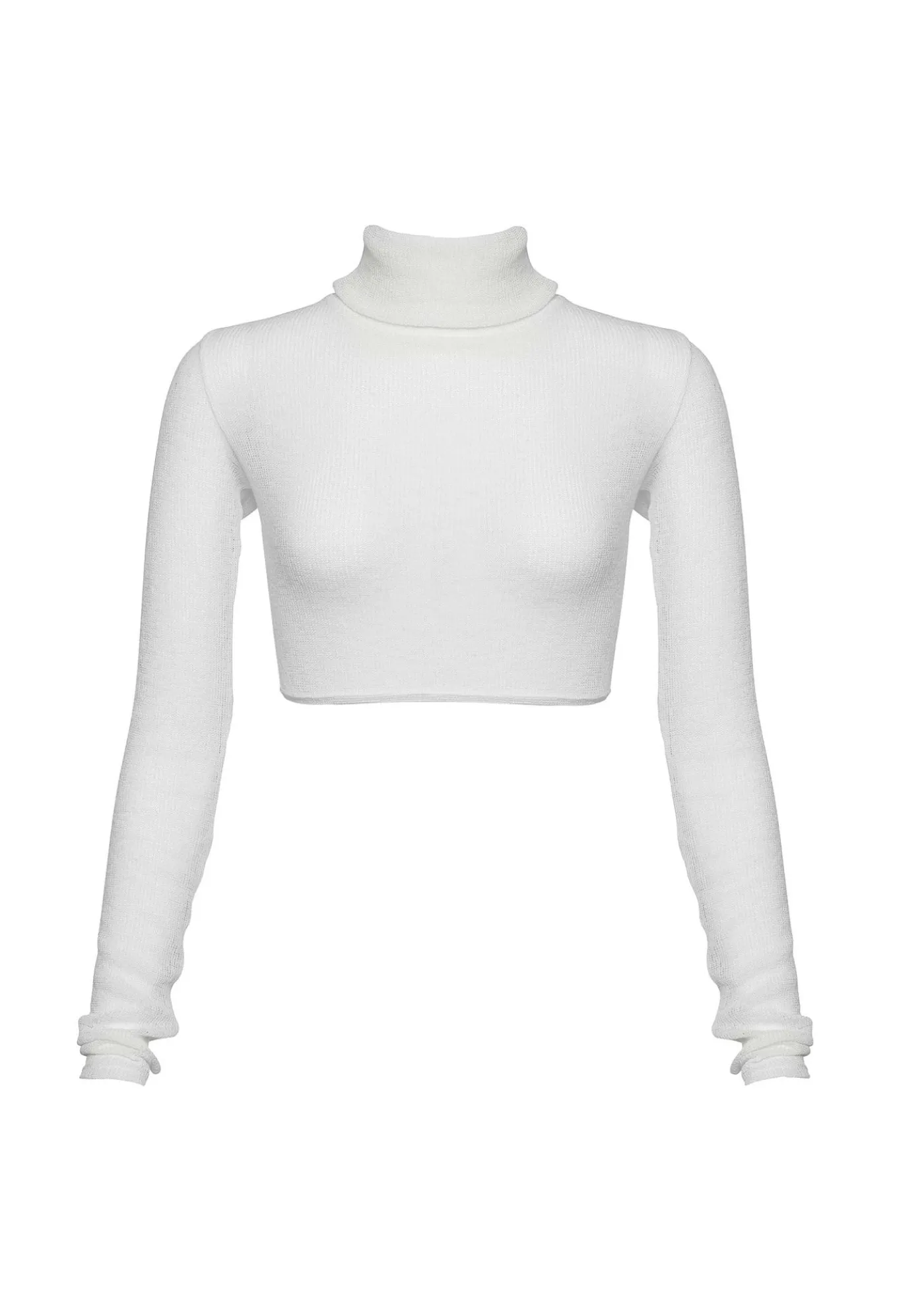Julie Crop Long-Sleeved White - T-Shirt*Bananhot Best Sale