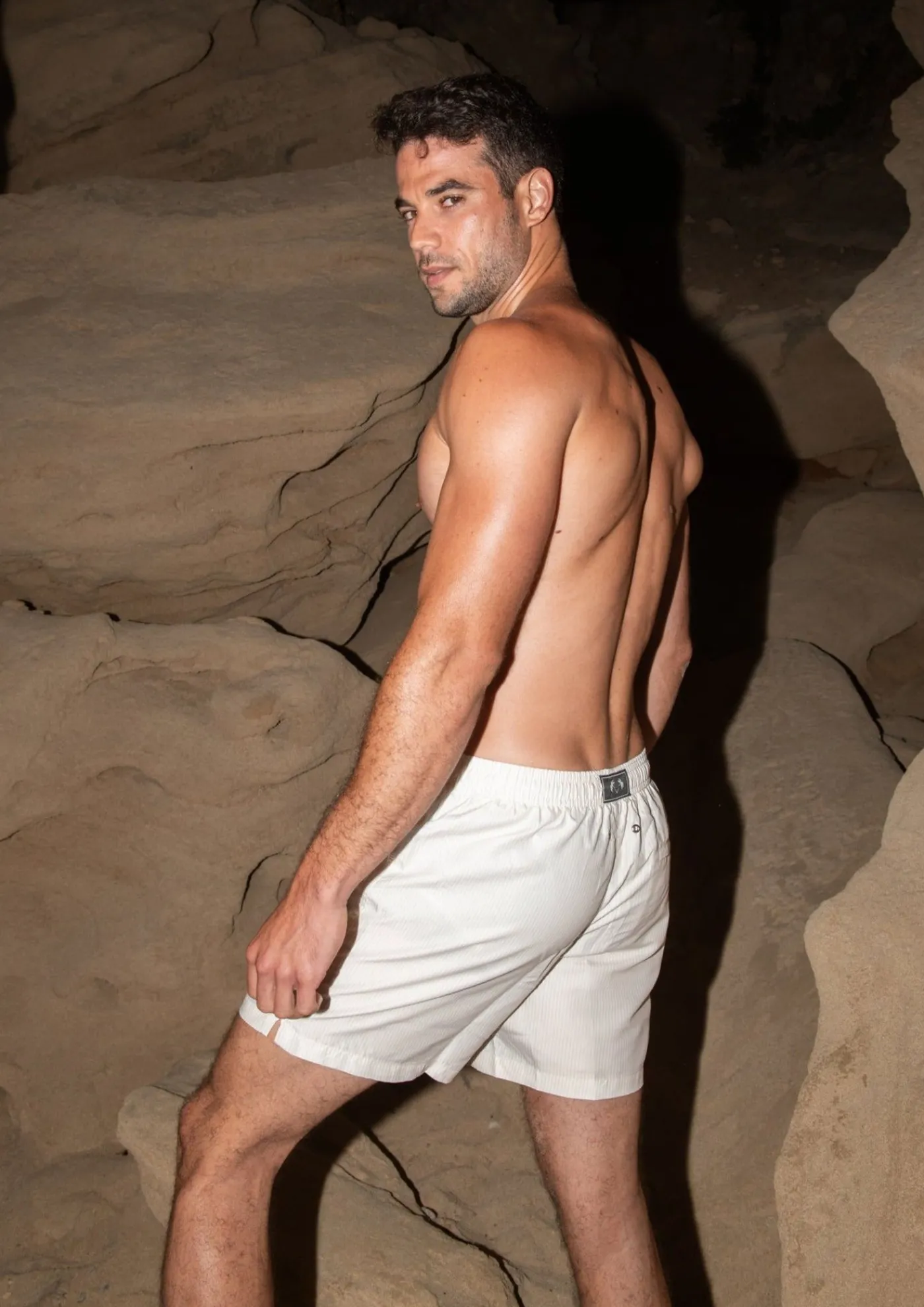 Man Swim Short - Beige Stripes*Bananhot Flash Sale