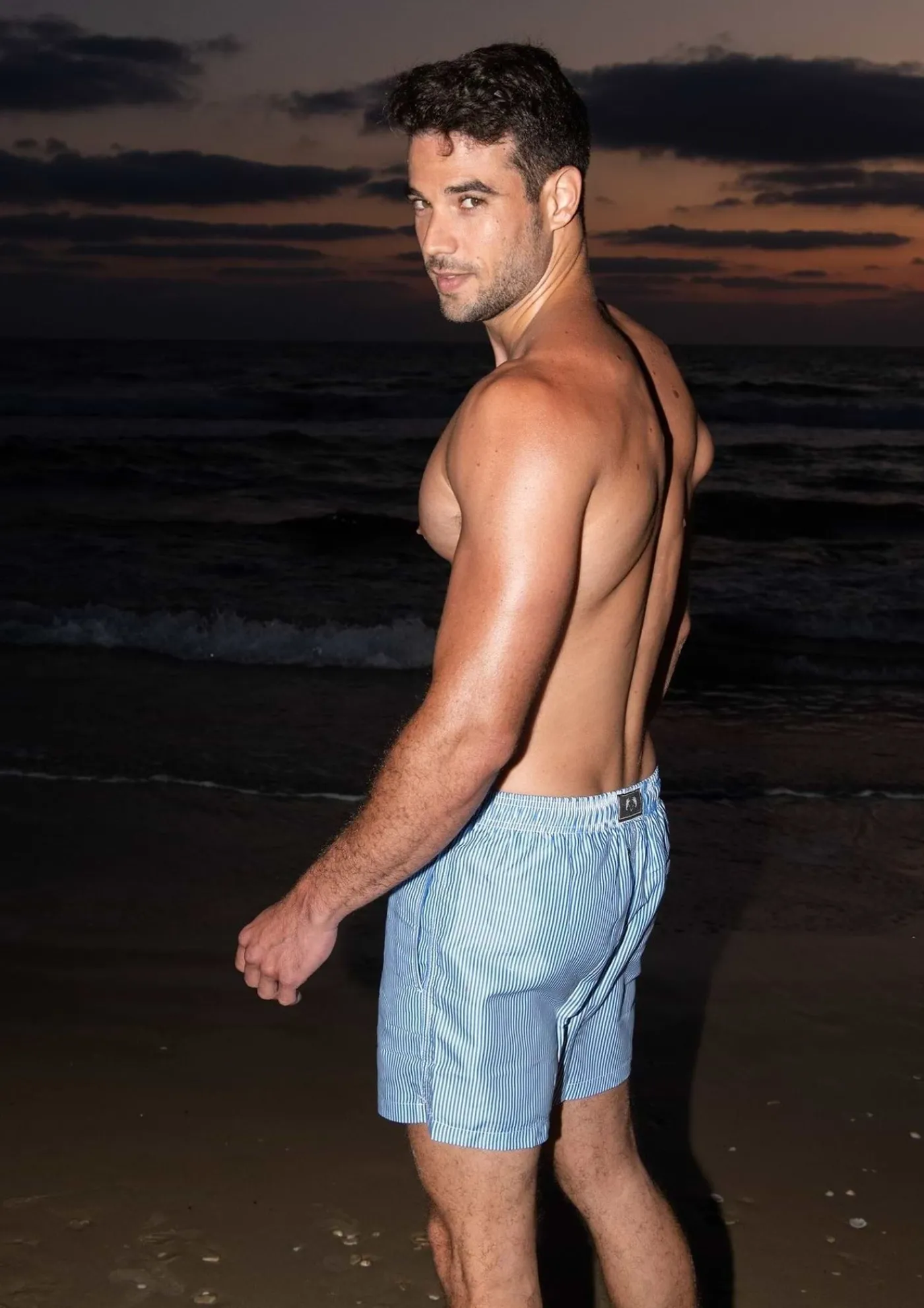 Man Swim Short - Blue Stripes*Bananhot Fashion