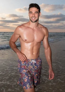 Man Swim Short - Purple Paisley*Bananhot Flash Sale