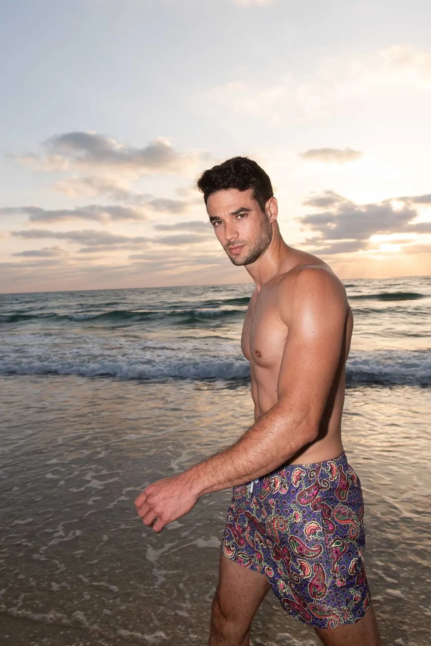 Man Swim Short - Purple Paisley*Bananhot Flash Sale