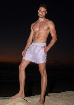 Man Swim Short - Purple Stripes*Bananhot Sale