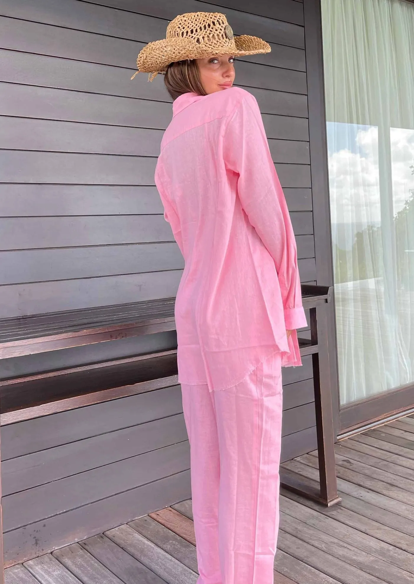 Sandy Linen Baby Pink - Pants*Bananhot Best
