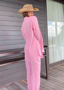 Sandy Linen Baby Pink - Shirt*Bananhot Best