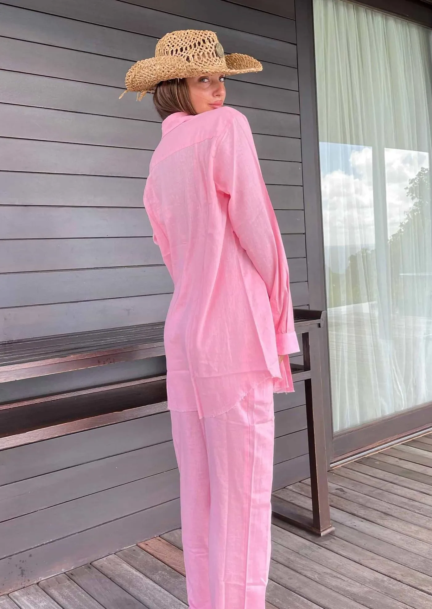 Sandy Linen Baby Pink - Shirt*Bananhot Best