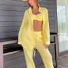 Sandy Linen Baby Yellow - Shirt*Bananhot Discount