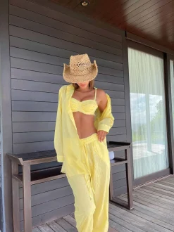 Sandy Linen Baby Yellow - Shirt*Bananhot Discount