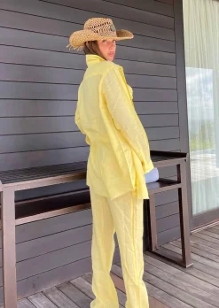 Sandy Linen Baby Yellow - Pants*Bananhot Clearance