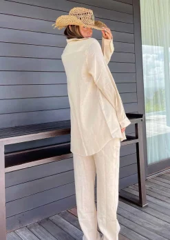 Sandy Linen Beige - Pants*Bananhot Sale