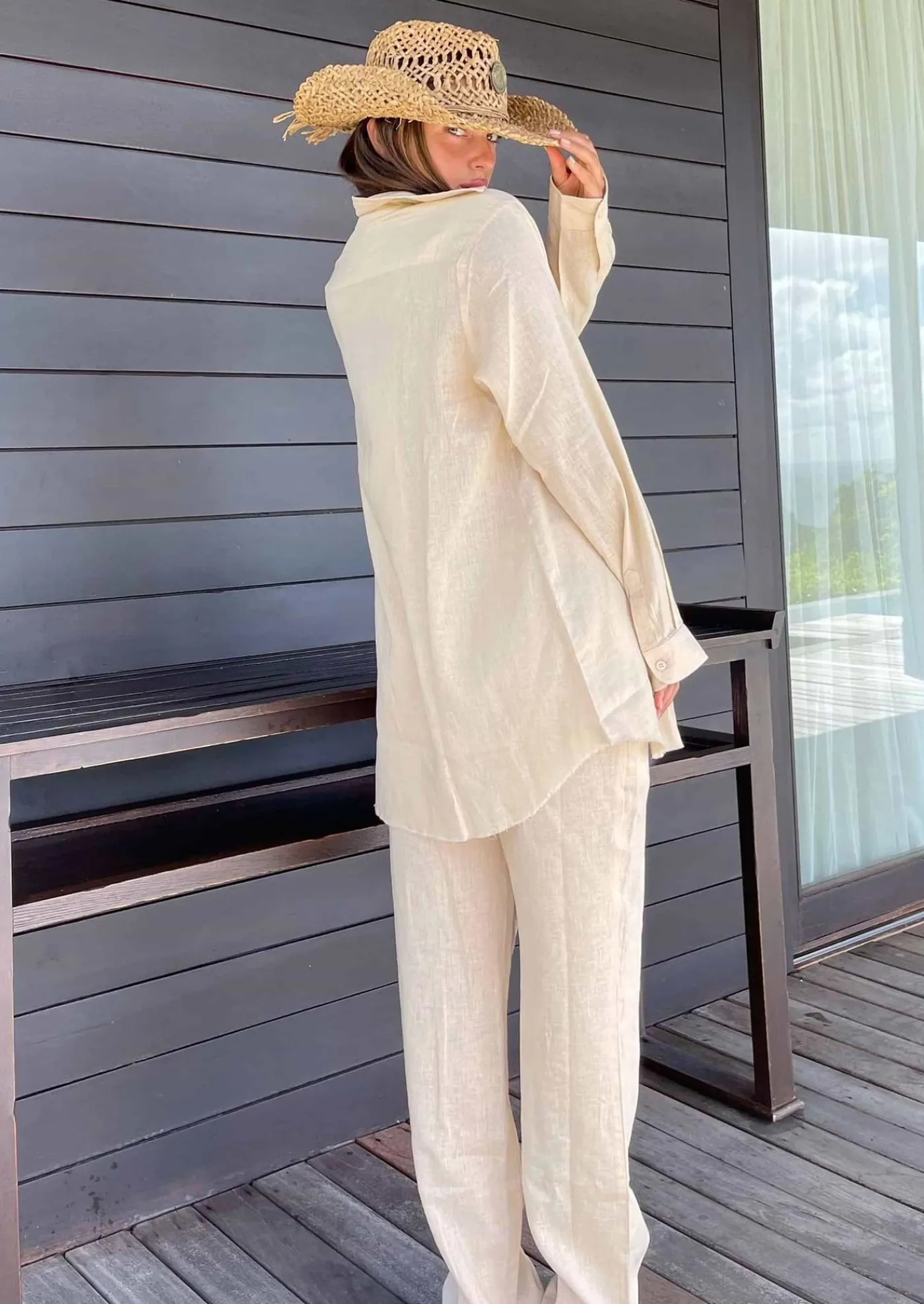 Sandy Linen Beige - Shirt*Bananhot Store