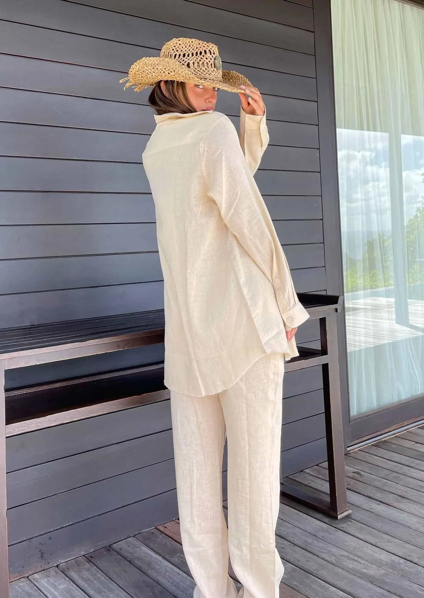 Sandy Linen Beige - Top*Bananhot Fashion