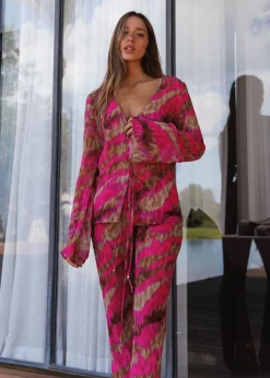 Teresa Pink Brown Jungle - Pants*Bananhot Sale