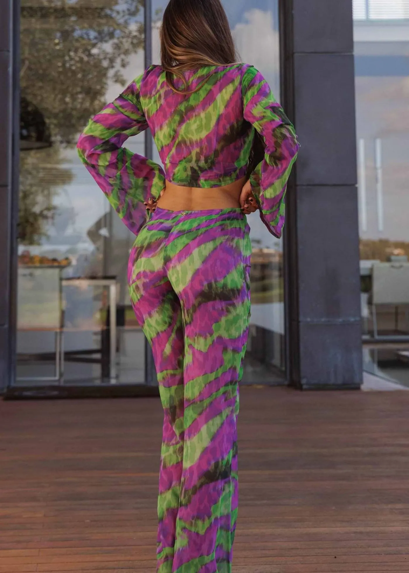 Tommy Green Purple Jungle - Pants*Bananhot Clearance