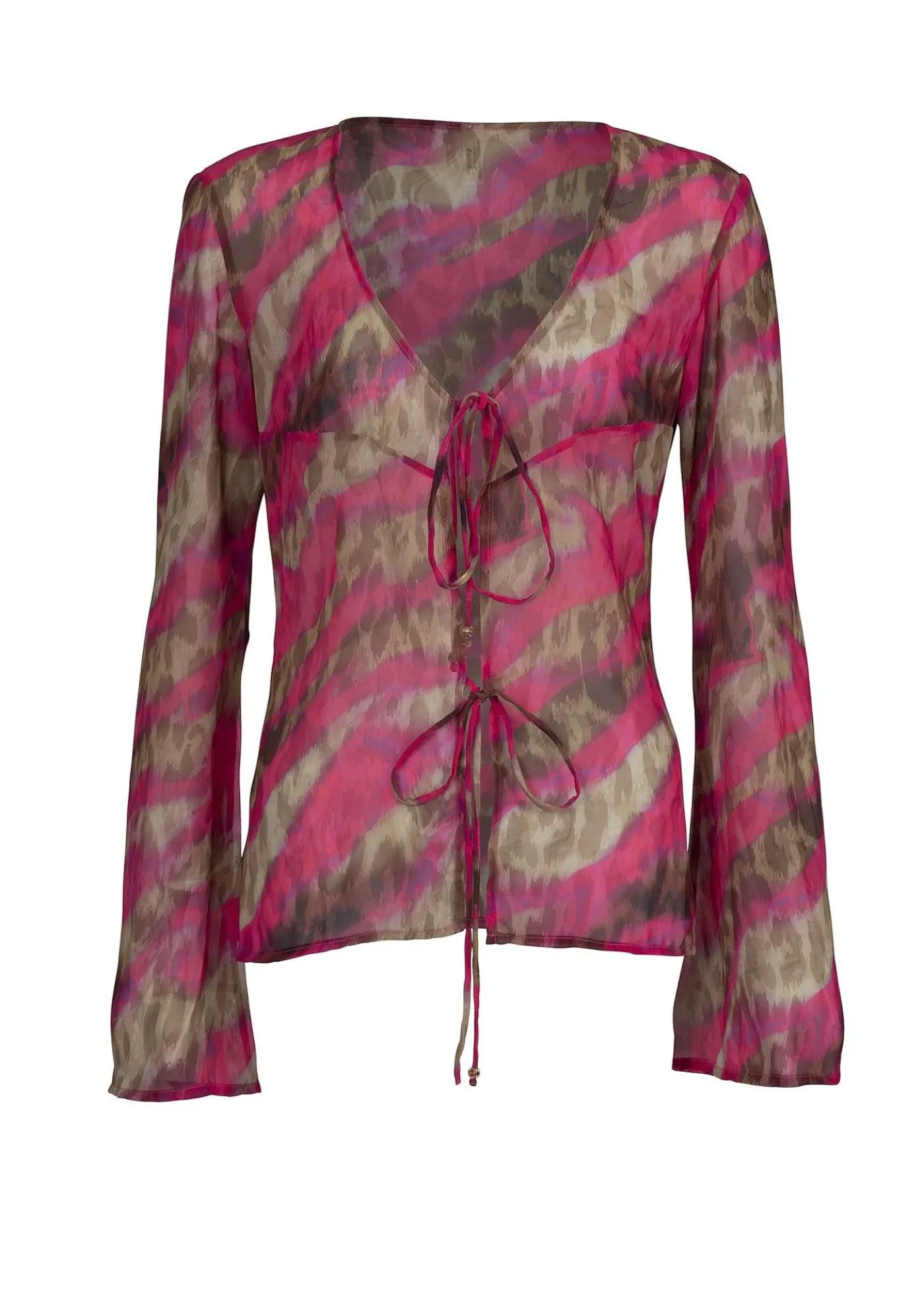 Vanessa Pink Brown Jungle - Cover Up Shirt*Bananhot Clearance